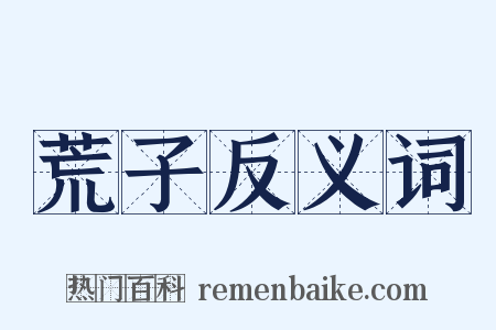 荒子反义词是什么意思的图片